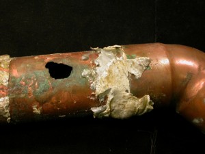 hard water pipe damage